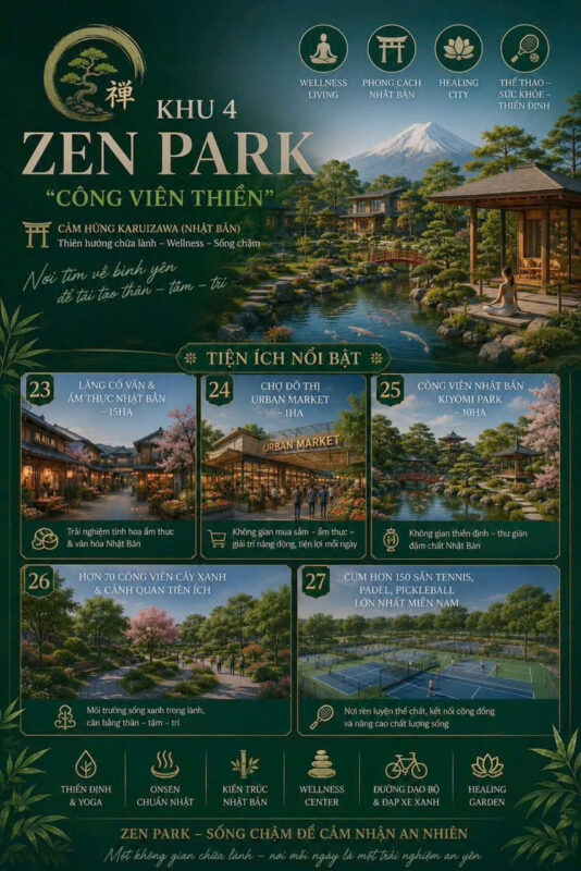 Không gian biệt thự Zen Park