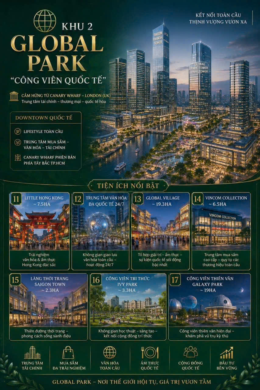 Không gian xanh biệt thự Global Park