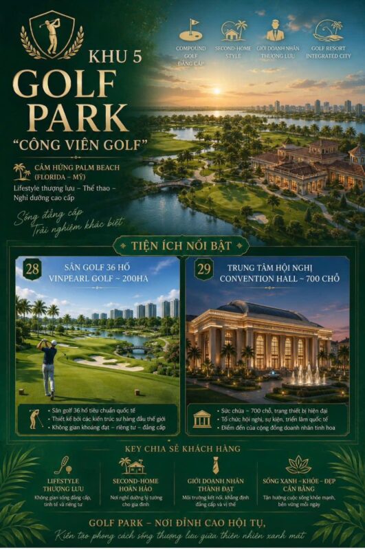 Sân golf biệt thự Golf Park Vinhomes Sài Gòn Park